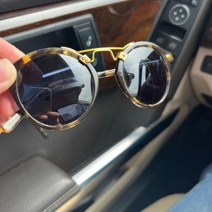 Krewe St Louis polarized glasses, 24k gold